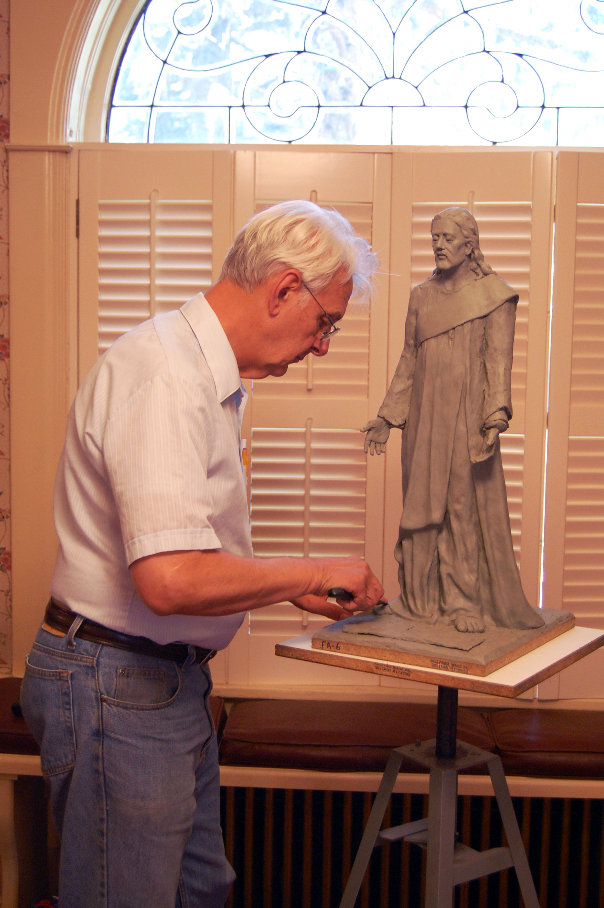 Gene Needham'Christ figure in His Sculpting titled Transfiguration